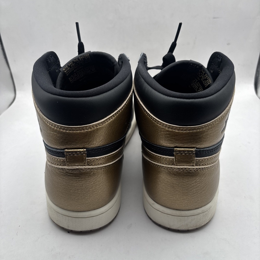 Nike Air Jordan 1 Retro OG High Black Gold US 10 EXCELLENT! crease protector - Picture 7 of 8